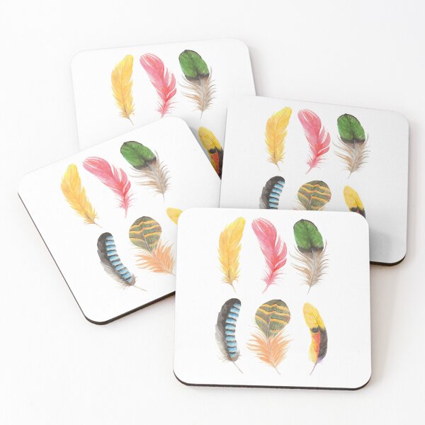 Item preview, Colorful Plumes set, Watercolors designed and sold by Katarzyna Dembek.