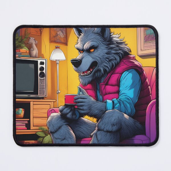 Item preview, Werewolf in the living room, retro comic designed and sold by Mauswohn.