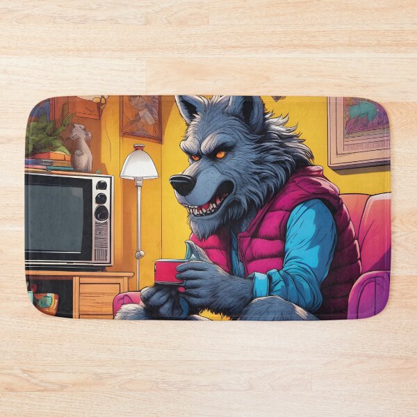 Item preview, Werewolf in the living room, retro comic designed and sold by Mauswohn.