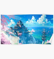 Anime Landscape | Sanctuary Japanese Temple Poster