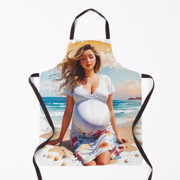 Item preview, Cute Pregnant Girl On a Beach Travel Enjoying Summer designed and sold by TriniTeeClub.