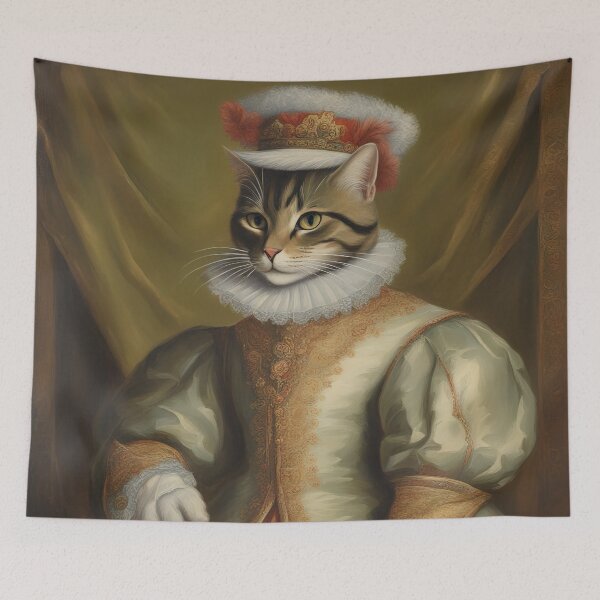 Item preview, Painting of a noble aristocrat cat designed and sold by RK - Shop.