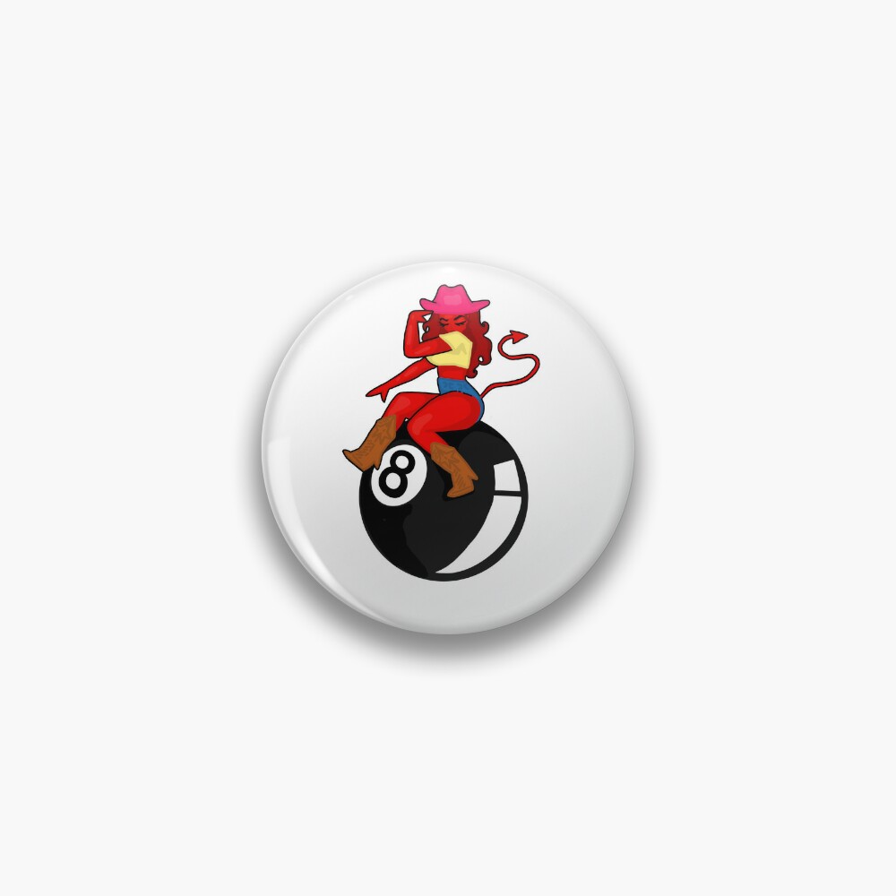 Disover Cowgirl demon riding 8ball | Pin