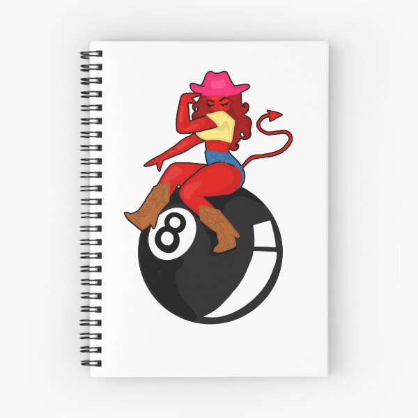 Item preview, Cowgirl demon riding 8ball designed and sold by dejaVI.