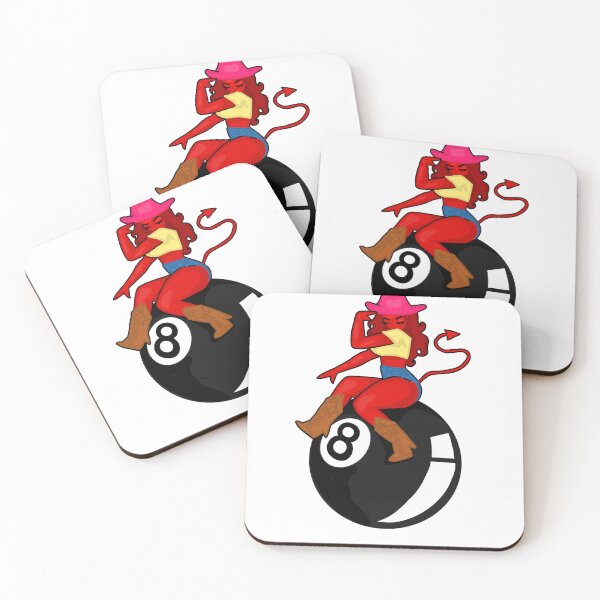 Item preview, Cowgirl demon riding 8ball designed and sold by dejaVI.