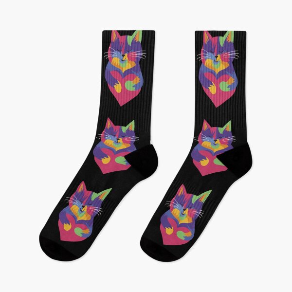 Item preview, Colorful cat, cat heart designed and sold by DerSenat.