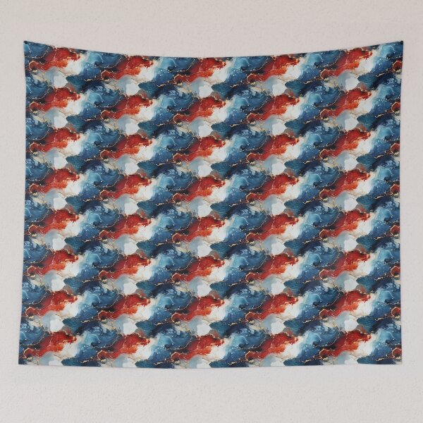 Item preview, Red White And Blue Stunning Marble designed and sold by Lumistica.