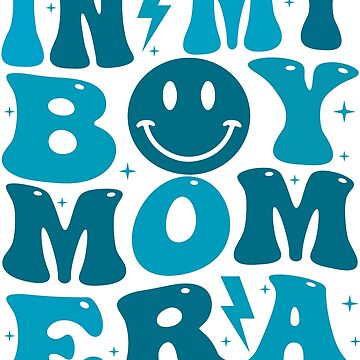 Smile Face In My Boy Mom Era Groovy Mom Of Boys Coffee Mug