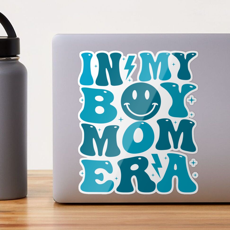 Smile Face In My Boy Mom Era Groovy Mom Of Boys Coffee Mug