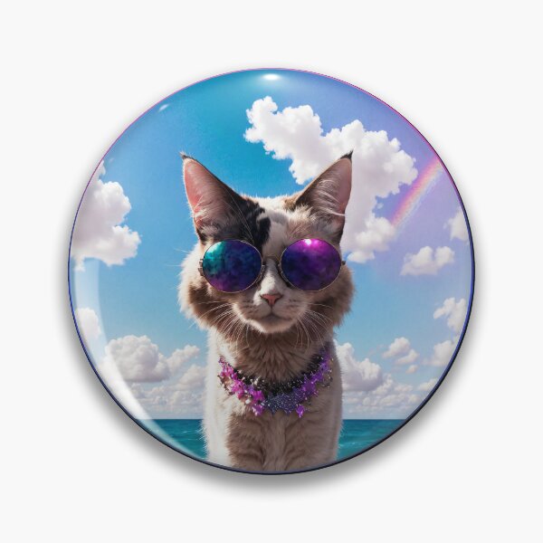 Item preview, Vaporwave Cat with sunglasses (04) designed and sold by Synthgraphy.