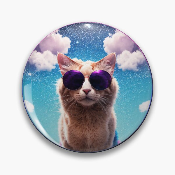 Item preview, Vaporwave Cat with sunglasses (05) designed and sold by Synthgraphy.