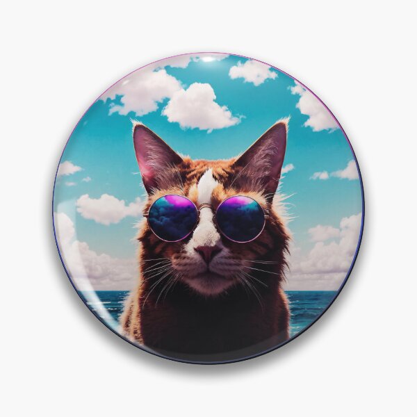 Item preview, Vaporwave Cat with sunglasses (06) designed and sold by Synthgraphy.