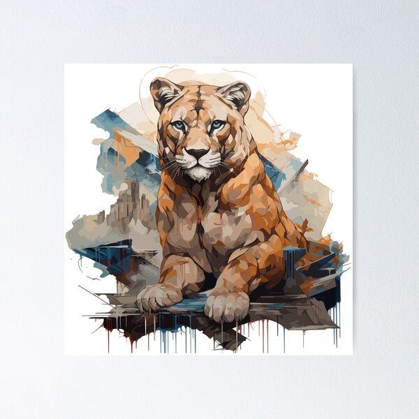 Item preview, Graffiti Style Mountain Lion | Mountain Lion Lovers designed and sold by DarcoDesigns.