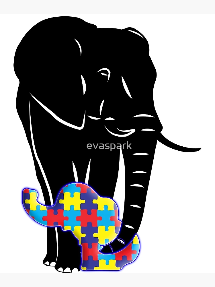 Elephant Autism Poster Autism Awareness tin sign Art Nepal | Ubuy