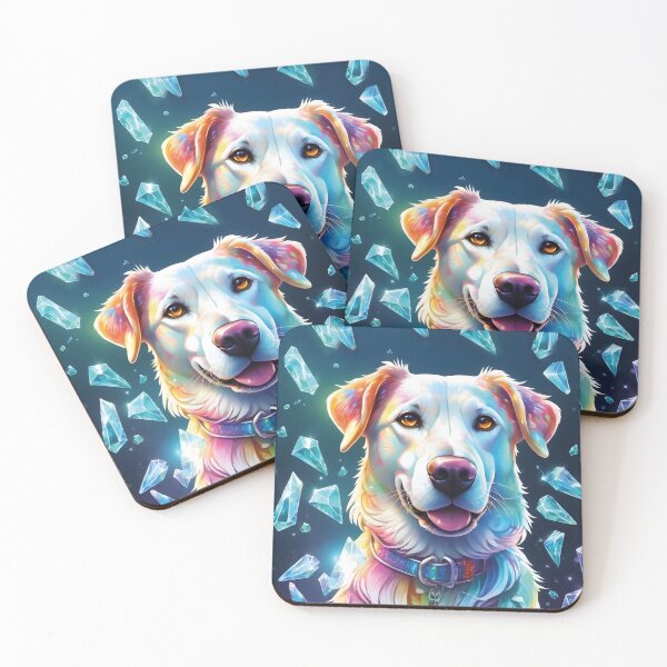 Item preview, enchanted dog, magical crystals, 80s designed and sold by Mauswohn.