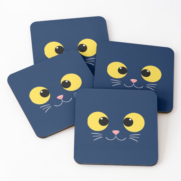 Item preview, Cute Black Cat Kawaii Yellow Eyes designed and sold by neslow.
