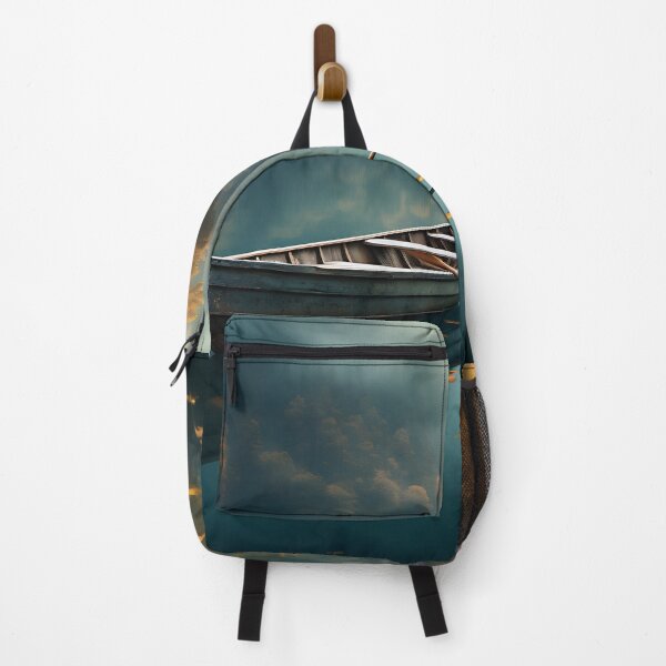 Item preview, Image of a boat on a lake in classic oil painting style designed and sold by Pflugart.