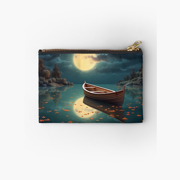 Item preview, Image of a boat on a lake in classic oil painting style designed and sold by Pflugart.