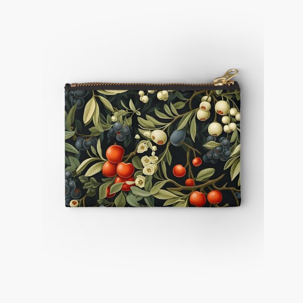 Item preview, On Various Stages Of Becoming—from Early Autumn Flowers, ripe Blue Plums, to harvest-ready Red Apples and various shades and shapes of green leaves; a composition in Red White Blue and Green designed and sold by ignasirus.