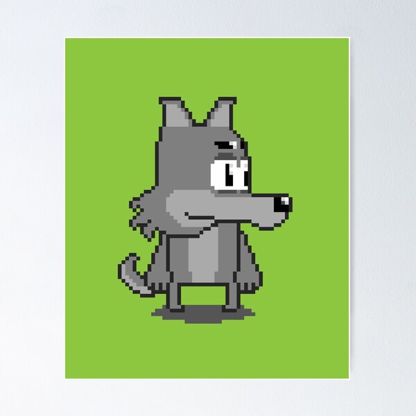 Aperçu de l'œuvre Pixel Wolf créée et vendue par dachswerk.