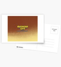 Michigan City, Indiana | Retro Stripes Postcards