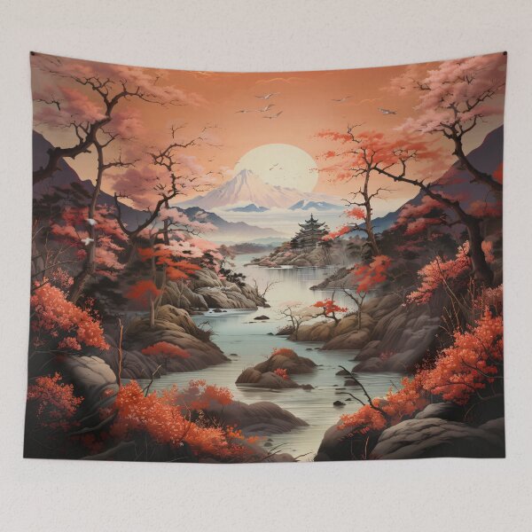 Item preview, Japanese Landscape - Mount Fuji, Japan During the Edo Period designed and sold by solrevolver.