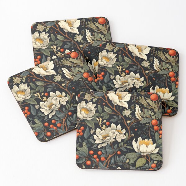 Item preview, “Earth’s Bounty and Beauty”: Early Autumn Flowers and Red Apples—Fall Floral Patterns, Apple Autumnal Harvest, Seamless Pattern of wedding ceremonies designed and sold by ignasirus.