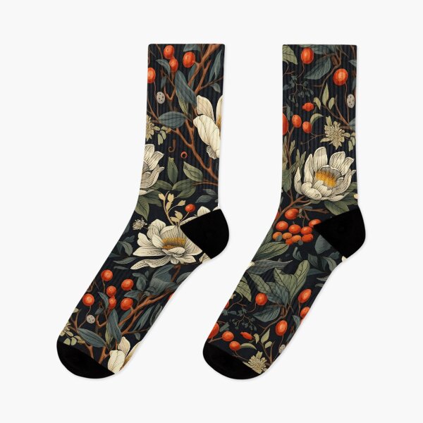 Item preview, “Earth’s Bounty and Beauty”: Early Autumn Flowers and Red Apples—Fall Floral Patterns, Apple Autumnal Harvest, Seamless Pattern of wedding ceremonies designed and sold by ignasirus.