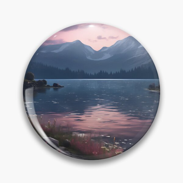 Item preview, Image of an evening mood at a lake in classic oil painting style designed and sold by Pflugart.