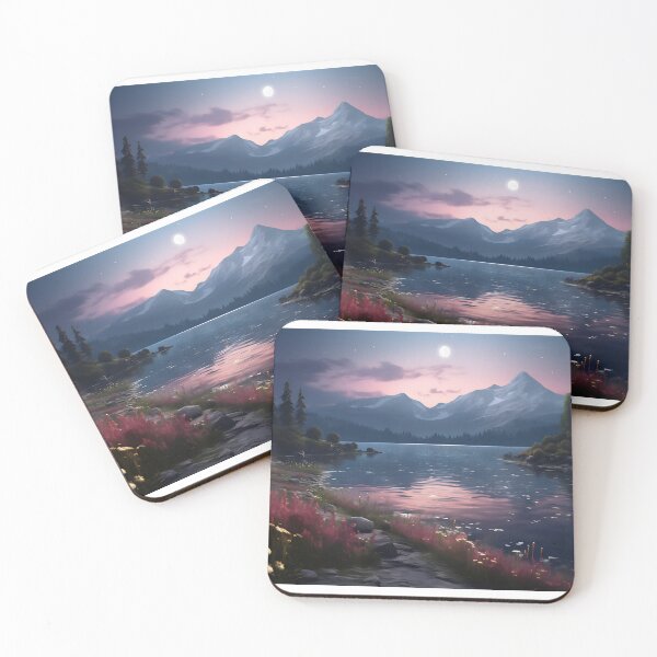 Item preview, Image of an evening mood at a lake in classic oil painting style designed and sold by Pflugart.