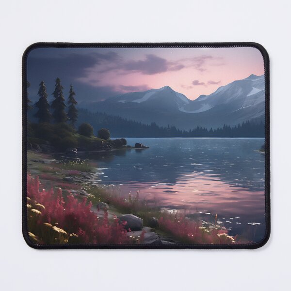 Item preview, Image of an evening mood at a lake in classic oil painting style designed and sold by Pflugart.
