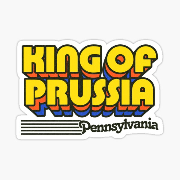 "King of Prussia, Pennsylvania Retro Stripes" Sticker for Sale by