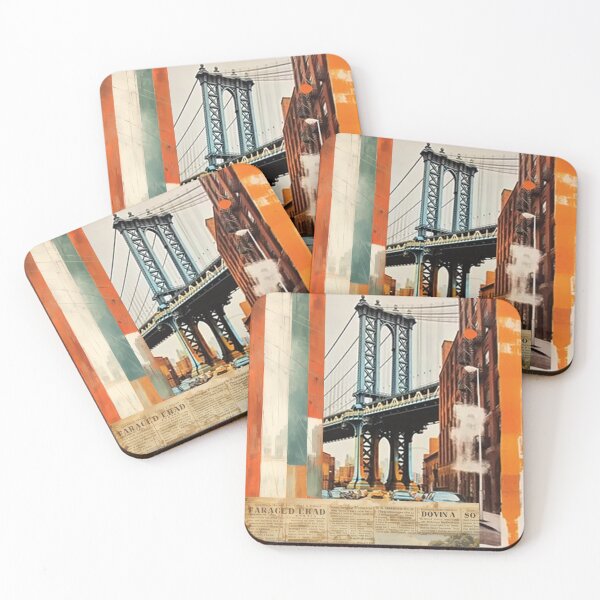 Item preview, New York City Art Prints, Wall Art, Retro Canvas Art designed and sold by ShaneUFO.