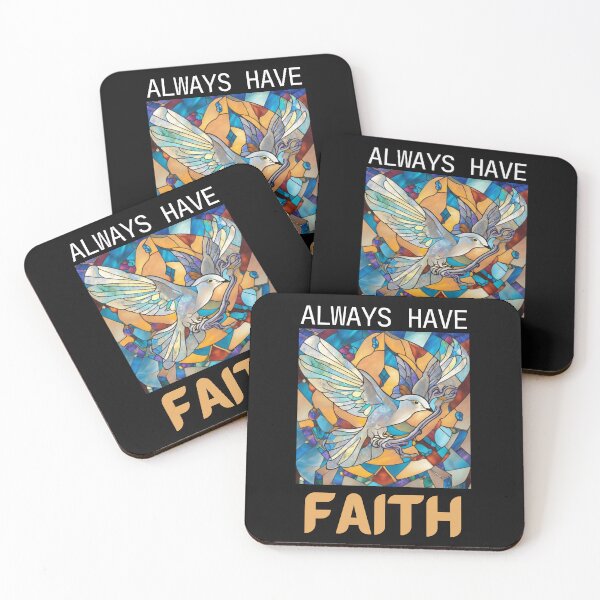 Item preview, Always have faith Stained glass Dove design designed and sold by GracefulGems.