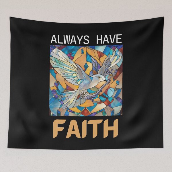 Item preview, Always have faith Stained glass Dove design designed and sold by GracefulGems.