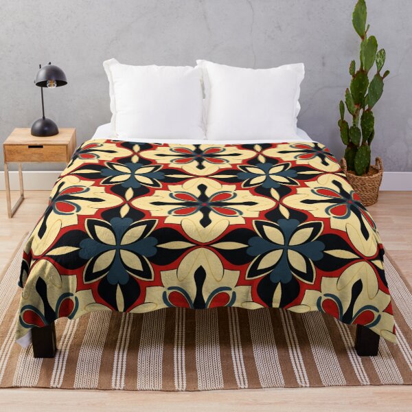 Artikelvorschau, Buntes Fantasiemuster gelb schwarz rot Ornamente entworfen und verkauft von G-M-Designs.