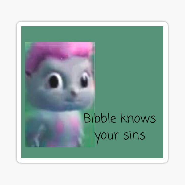 Bibble knows your sins Sticker for Sale by lunchboxcrayon