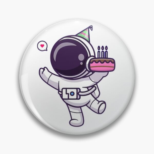 Item preview, Cute astronaut holding birthday cake designed and sold by Stre1f.