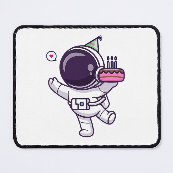 Item preview, Cute astronaut holding birthday cake designed and sold by Stre1f.