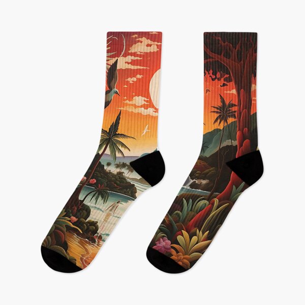 Item preview, Image of a Caribbean landscape in the style of fantastic realism designed and sold by Pflugart.