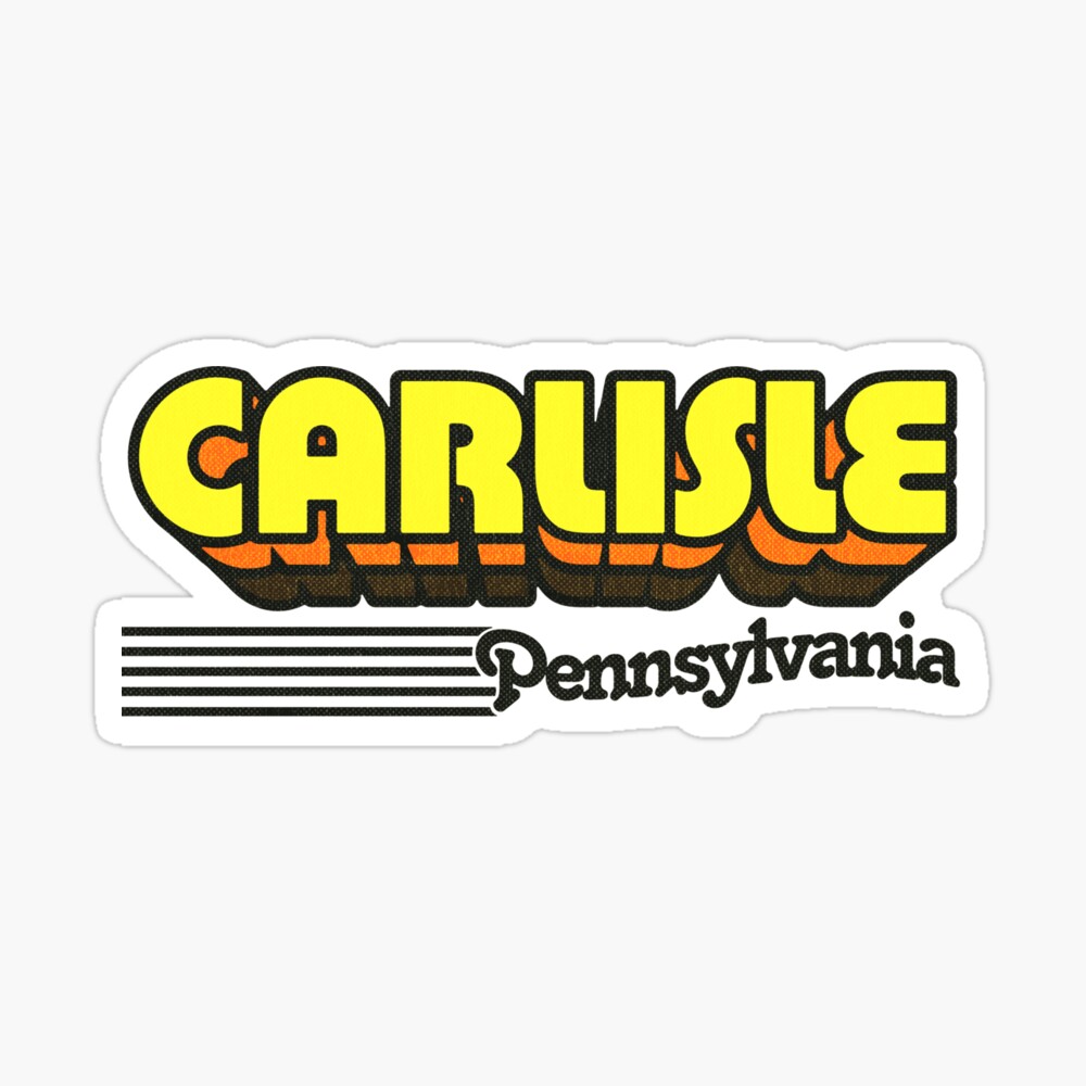 Carlisle, Pennsylvania | Retro Stripes Sticker
