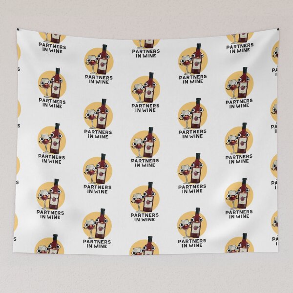 Item preview, Partners In Wine Funny Drink Puns  designed and sold by punnybone.