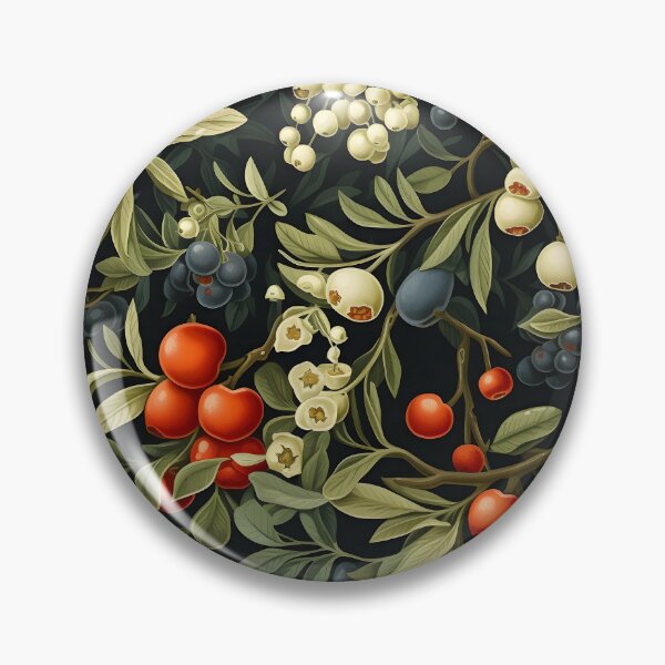 Item preview, On Various Stages Of Becoming—from Early Autumn Flowers, ripe Blue Plums, to harvest-ready Red Apples and various shades and shapes of green leaves; a composition in Red White Blue and Green designed and sold by ignasirus.