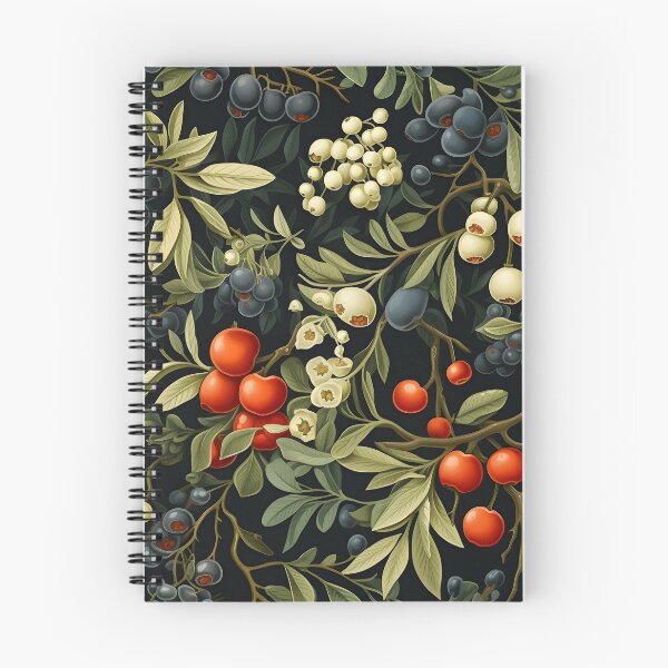 Item preview, On Various Stages Of Becoming—from Early Autumn Flowers, ripe Blue Plums, to harvest-ready Red Apples and various shades and shapes of green leaves; a composition in Red White Blue and Green designed and sold by ignasirus.