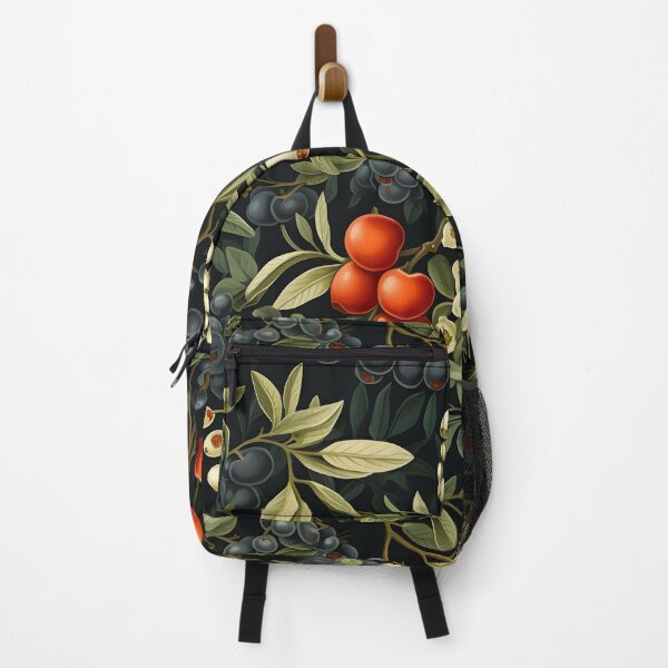 Item preview, On Various Stages Of Becoming—from Early Autumn Flowers, ripe Blue Plums, to harvest-ready Red Apples and various shades and shapes of green leaves; a composition in Red White Blue and Green designed and sold by ignasirus.