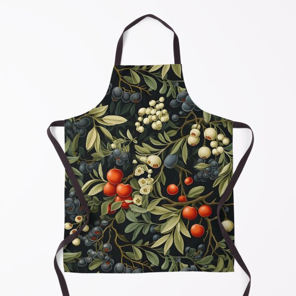 Item preview, On Various Stages Of Becoming—from Early Autumn Flowers, ripe Blue Plums, to harvest-ready Red Apples and various shades and shapes of green leaves; a composition in Red White Blue and Green designed and sold by ignasirus.