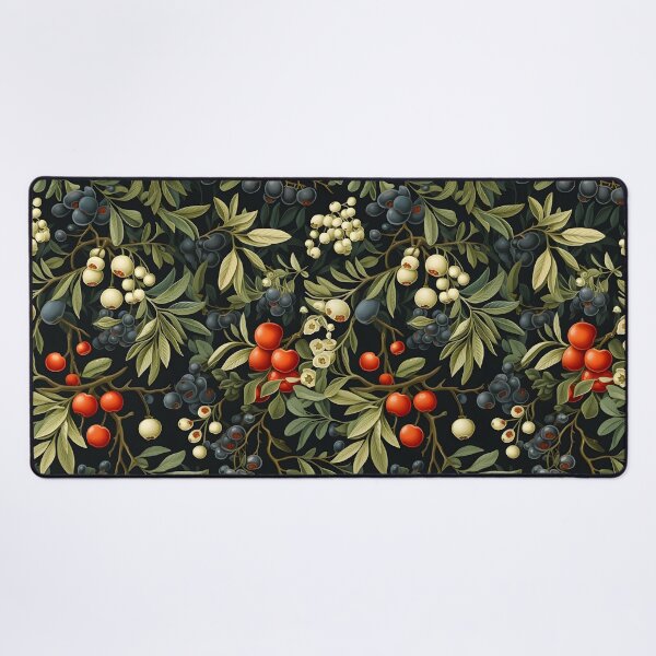 Item preview, On Various Stages Of Becoming—from Early Autumn Flowers, ripe Blue Plums, to harvest-ready Red Apples and various shades and shapes of green leaves; a composition in Red White Blue and Green designed and sold by ignasirus.