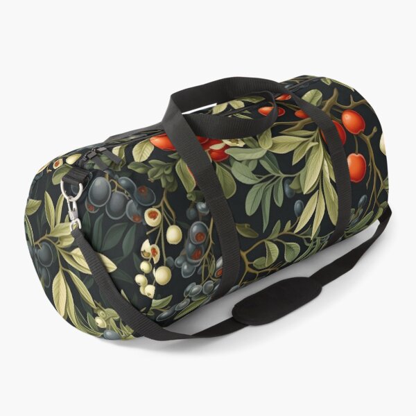 Item preview, On Various Stages Of Becoming—from Early Autumn Flowers, ripe Blue Plums, to harvest-ready Red Apples and various shades and shapes of green leaves; a composition in Red White Blue and Green designed and sold by ignasirus.