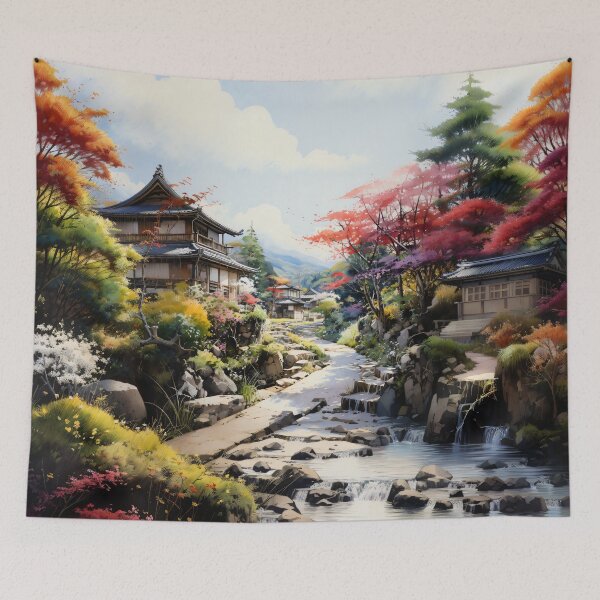 Item preview, Magome Juku Japan Landscape During the Edo Period designed and sold by solrevolver.