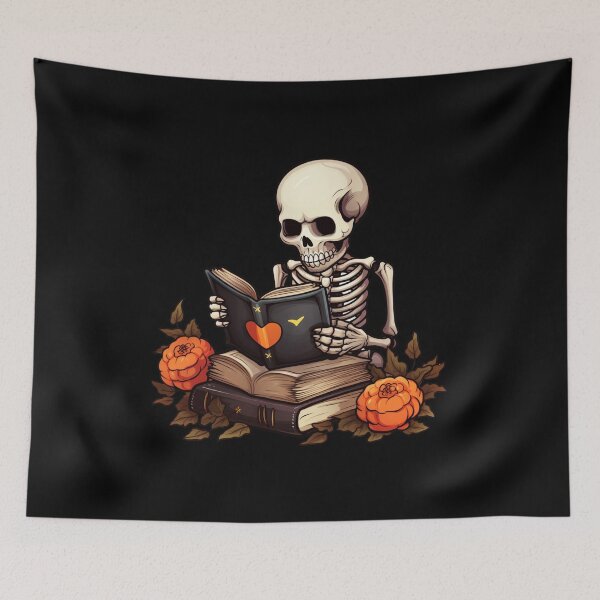 Item preview, Skeleton reading a book designed and sold by Mateusz Majcherek.